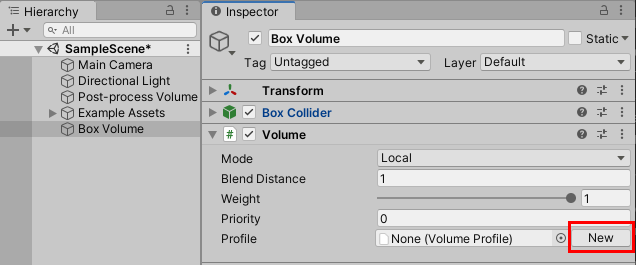 Create new Volume Profile.