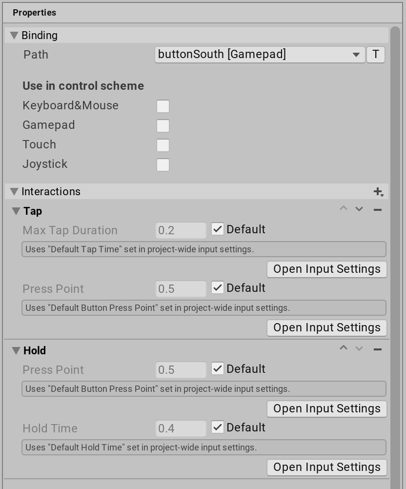 Interaction Properties