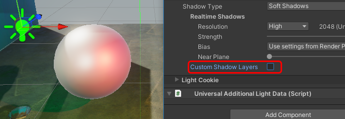 Custom Shadow Layers property off