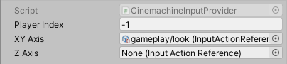 CinemachineInputProvider inspector.