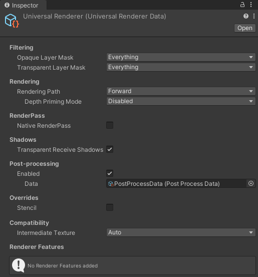 URP Universal Renderer