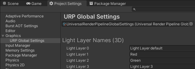 URP Global Settings