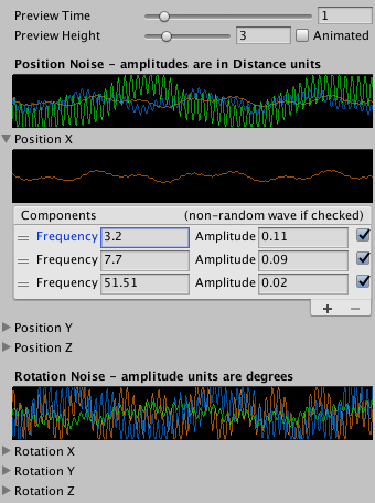 Editing the first noise layer for Position X