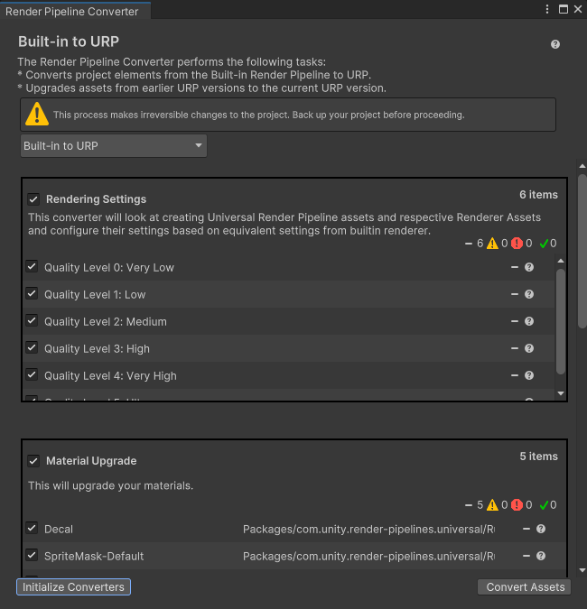 Render Pipeline Converter